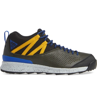 Shop Nike Okwahn Ii Hiking Shoe In Sequoia/ Racer Blue/ Yellow