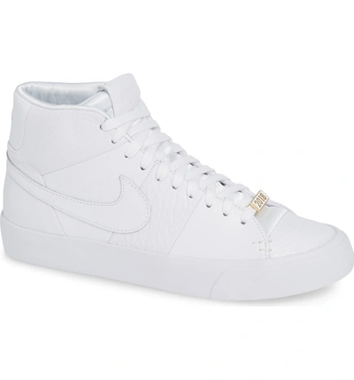 Shop Nike Blazer Royal Qs High Top Sneaker In White/ White/ White