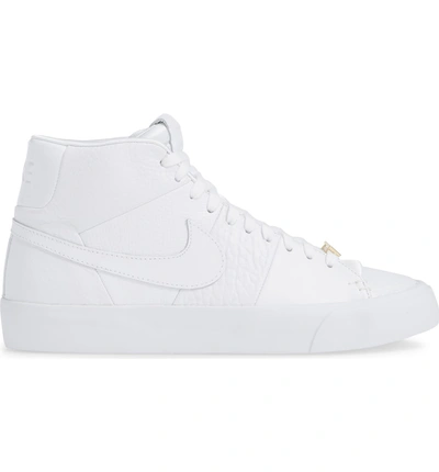 Shop Nike Blazer Royal Qs High Top Sneaker In White/ White/ White