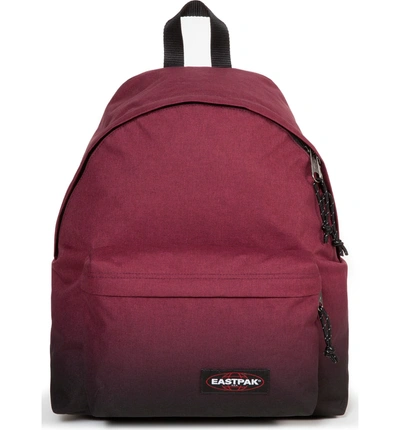 Eastpak Padded Pak'r Nylon Backpack - Red In Merlot Gradient