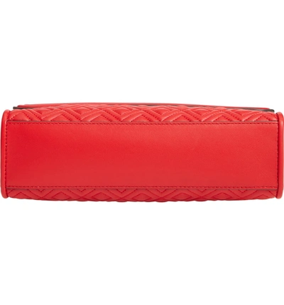 Shop Tory Burch Fleming Leather Convertible Shoulder Bag - Red In Brilliant Red