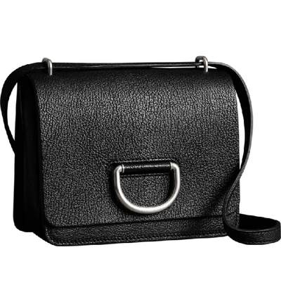 Shop Burberry Small D-ring Leather Crossbody Bag In Black