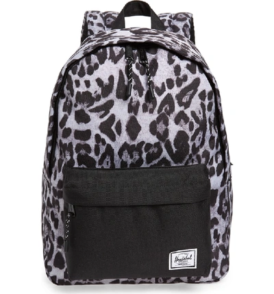 Shop Herschel Supply Co Classic Mid Volume Backpack - Black In Snow Leopard/ Black