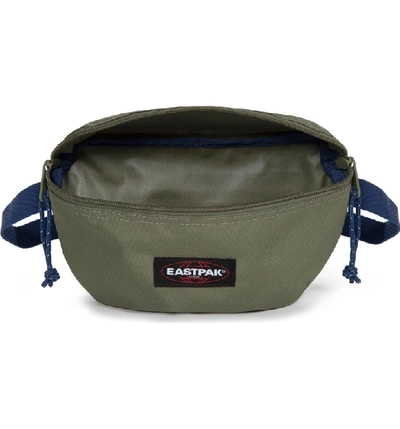 Shop Eastpak Springer Nylon Belt Bag In Khaki-blue
