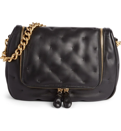 Shop Anya Hindmarch Small Vere Chubby Lambskin Leather Satchel - Black