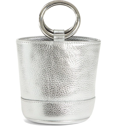 Shop Simon Miller Bonsai 15 Calfskin Leather Bucket Bag - Metallic In Silver