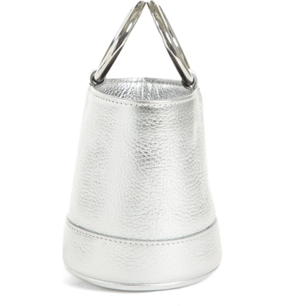 Shop Simon Miller Bonsai 15 Calfskin Leather Bucket Bag - Metallic In Silver
