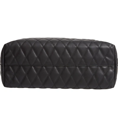 Shop Givenchy Quilted East/west Faux Leather Shopper - Black