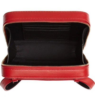 Shop Saint Laurent Vicky Lambskin Leather Belt Bag - Burgundy In Rouge Eros