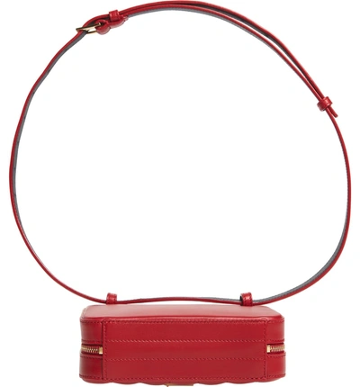 Shop Saint Laurent Vicky Lambskin Leather Belt Bag - Burgundy In Rouge Eros