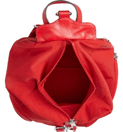 Shop Rebecca Minkoff Julian Nylon Backpack - Red In Scarlet