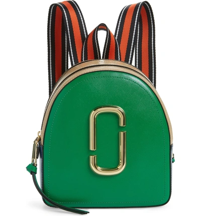 Shop Marc Jacobs Pack Shot Leather Backpack - Green In Pepper Green Multi