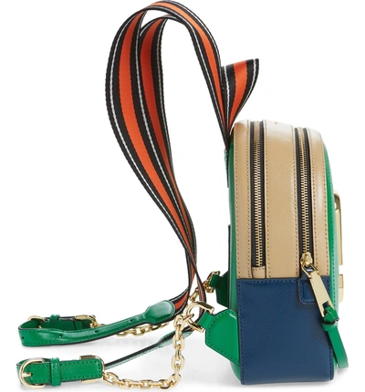 Shop Marc Jacobs Pack Shot Leather Backpack - Green In Pepper Green Multi