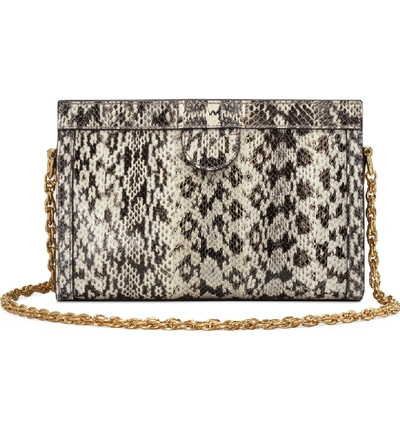 Shop Gucci Smallgenuine Snakeskin Shoulder Bag In Roccia