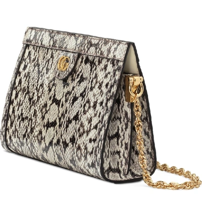 Shop Gucci Smallgenuine Snakeskin Shoulder Bag In Roccia