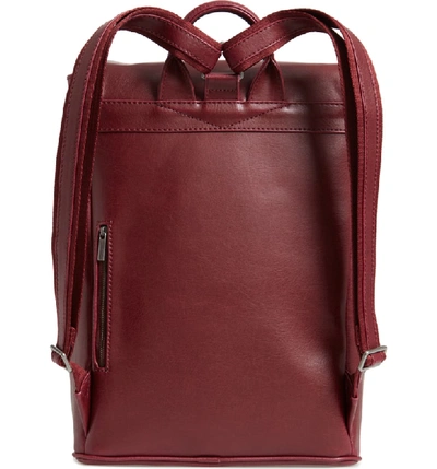 Shop Matt & Nat 'fabi' Faux Leather Laptop Backpack - Red In Rio