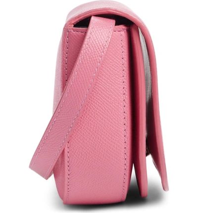 Shop Balenciaga Extra Small Ville Calfskin Saddle Bag - Pink In Rose Bubble/ Noir