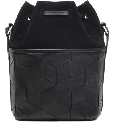 Shop Welden Mini Gallivanter Leather Bucket Bag In Black