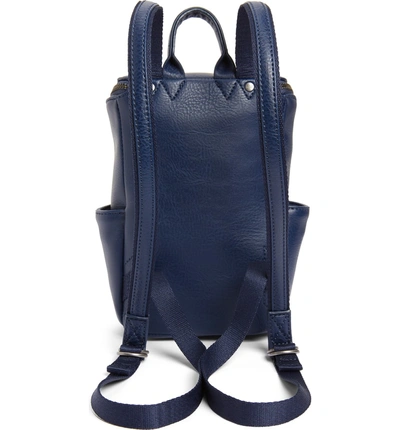 Shop Matt & Nat Mini Brave Faux Leather Backpack - Blue In Allure