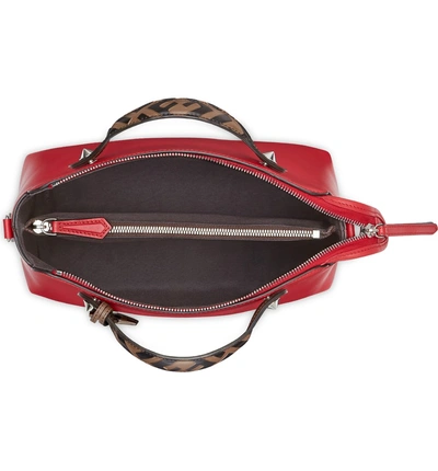 Shop Fendi Medium By The Way Leather Shoulder Bag In Fragola/ Maya/ Nero
