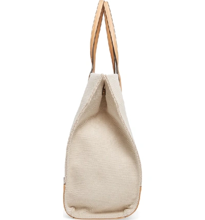 Shop Tory Burch Ella Canvas Tote - Ivory In Natural / Ivory