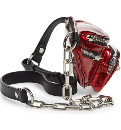 Shop Alexander Wang Mini Attica Leather Belt Bag - Red