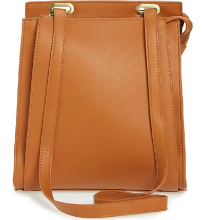 Shop Street Level Faux Leather Convertible Backpack - Brown In Cognac/ Gold