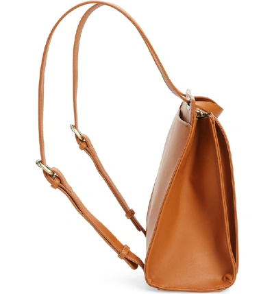 Shop Street Level Faux Leather Convertible Backpack - Brown In Cognac/ Gold