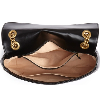 Shop Gucci Medium Gg Matelasse Leather Shoulder Bag In Nero/ Nero