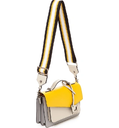 Shop Botkier Cobble Hill Leather Crossbody Bag - Yellow In Marigold Pop