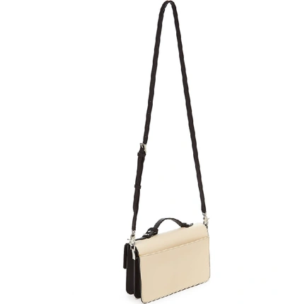 Shop Botkier Cobble Hill Leather Crossbody Bag - White In Cream Colorblock