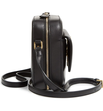 Shop Saint Laurent Vicky Leather Camera Bag - Black In Noir
