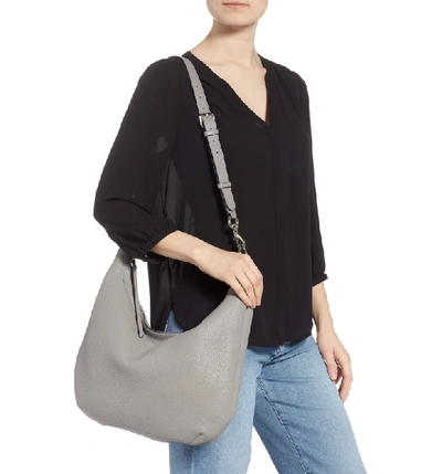 Shop Rebecca Minkoff Michelle Leather Hobo - Grey