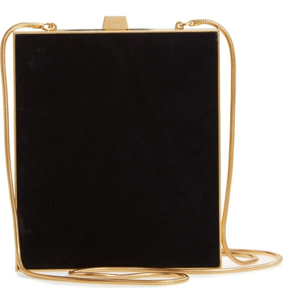 Shop Saint Laurent Tuxedo Box Clutch - Black In Noir/ Oro