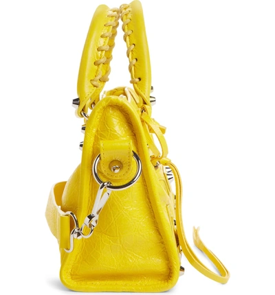 Shop Balenciaga Classic Mini City Leather Tote - Yellow In Jaune Soleil