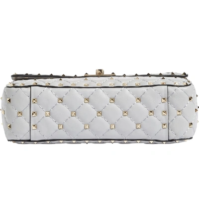 Shop Valentino Rockstud Spike Medium Shoulder Bag - Grey In Pastel Grey