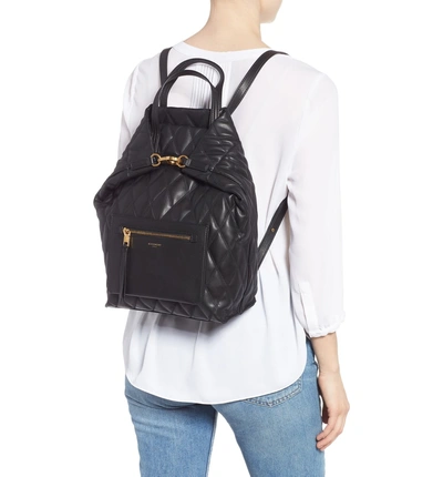 Shop Givenchy Duo Quilted Faux Leather Backpack - Black