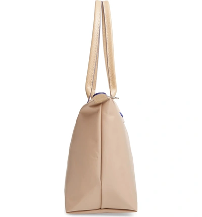 Shop Longchamp Le Pliage Club Medium Shoulder Tote - Beige