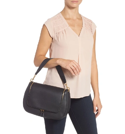 Shop Anya Hindmarch Maxi Vere Soft Satchel Shoulder Bag In Black