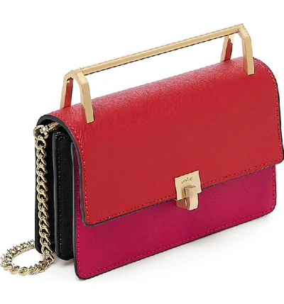Shop Botkier Lennox Leather Crossbody Bag In Red Colorblock