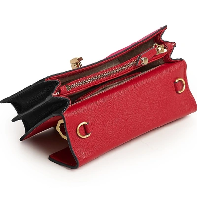 Shop Botkier Lennox Leather Crossbody Bag In Red Colorblock