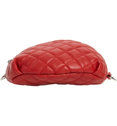 Shop Steve Madden Quilted Faux Leather Fanny Pack In Red