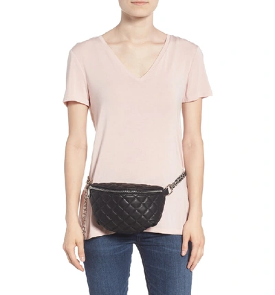 Shop Steve Madden Quilted Faux Leather Fanny Pack - Black