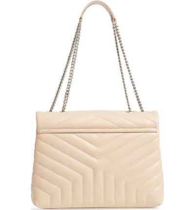 Shop Saint Laurent Medium Loulou Calfskin Leather Shoulder Bag - Pink In Poudre