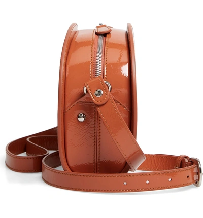 Shop Apc Sac Demilune Leather Crossbody Bag - Orange In Orange Pass