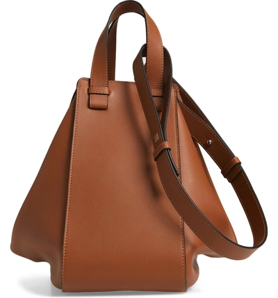 Shop Loewe Hammock Medium Calfskin Leather Shoulder Bag - Brown In Tan