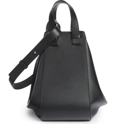 Shop Loewe Hammock Medium Calfskin Leather Shoulder Bag - Black