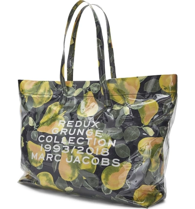 Shop Marc Jacobs Redux Grunge East/west Tote - Yellow In Lemon Multi