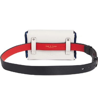 Shop Rag & Bone Atlas Leather Belt Bag - White In White Multi