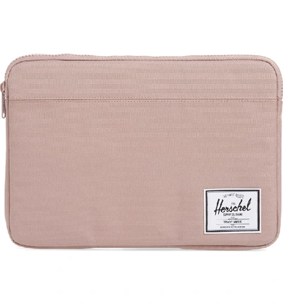 Shop Herschel Supply Co Anchor 13-inch Macbook Sleeve In Ash Rose